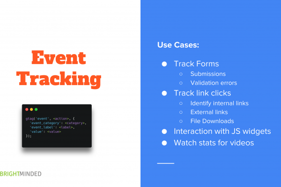 Slide showing Event Tracking in Google Analytics
