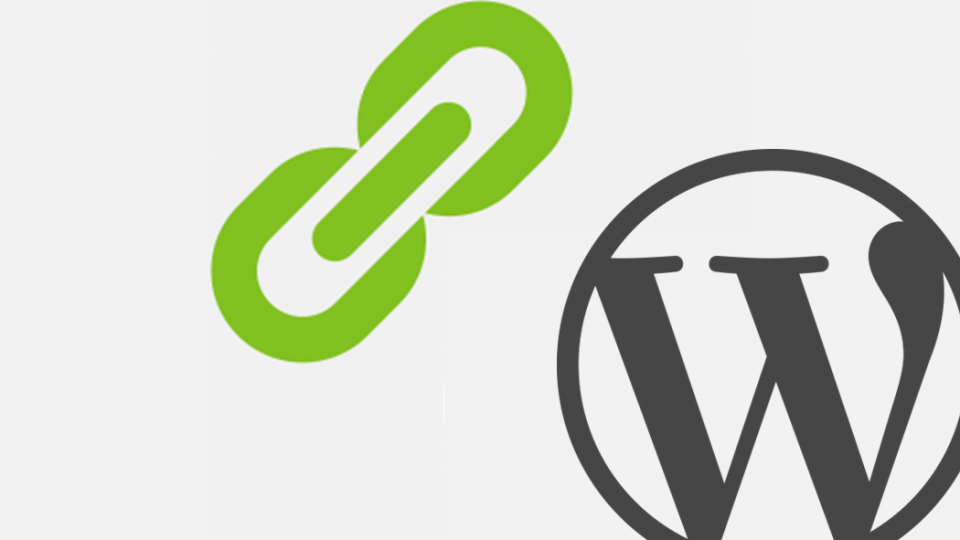 WordPress logo with image indicating link