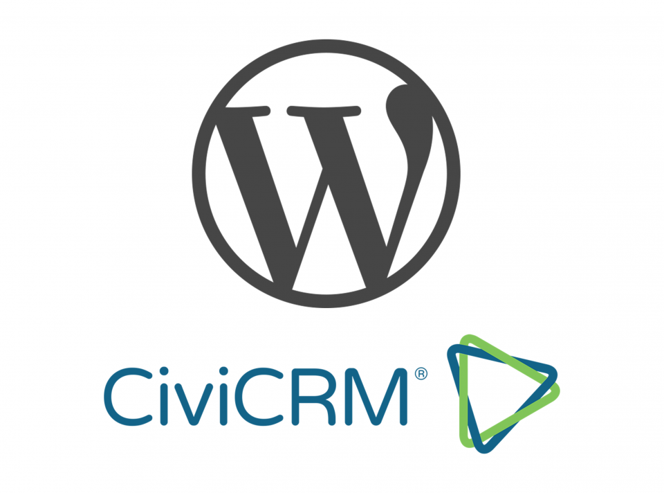 Logos of CiviCRM and Wordpress