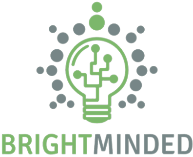 BrightMinded logo stacked vertically