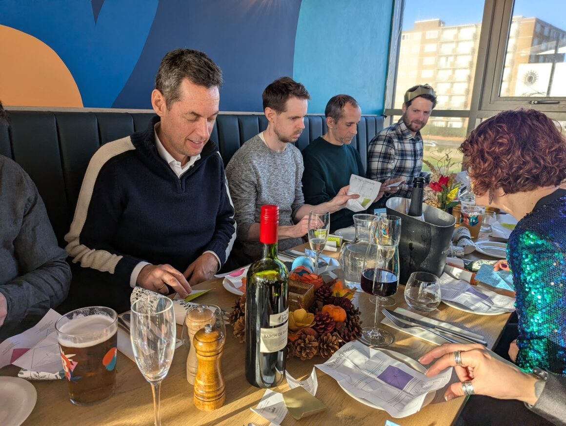 Some of the Brightminded team doing origami