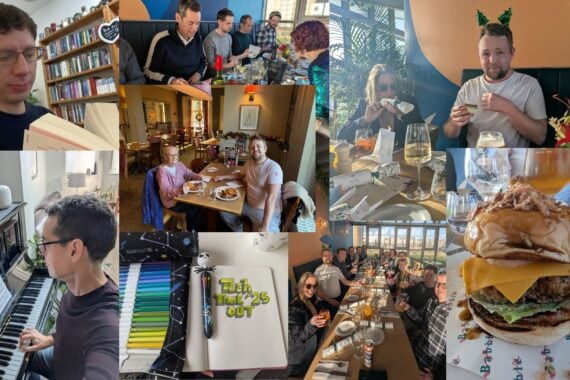 A collage of BrightMinded team