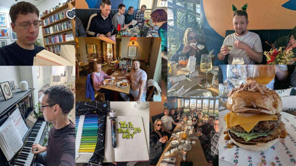 A collage of BrightMinded team