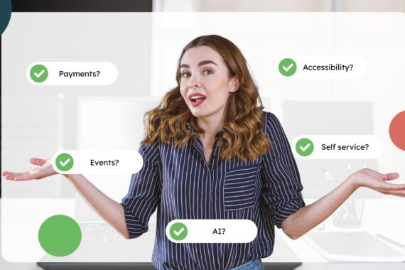 a woman with her arms opened looking at the camera, unsure